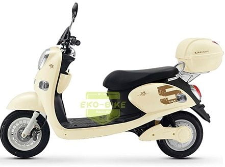 Электроскутер E-toro TLG Retro Crem кремовый Электроскутер E-toro TLG Retro Crem кремовый